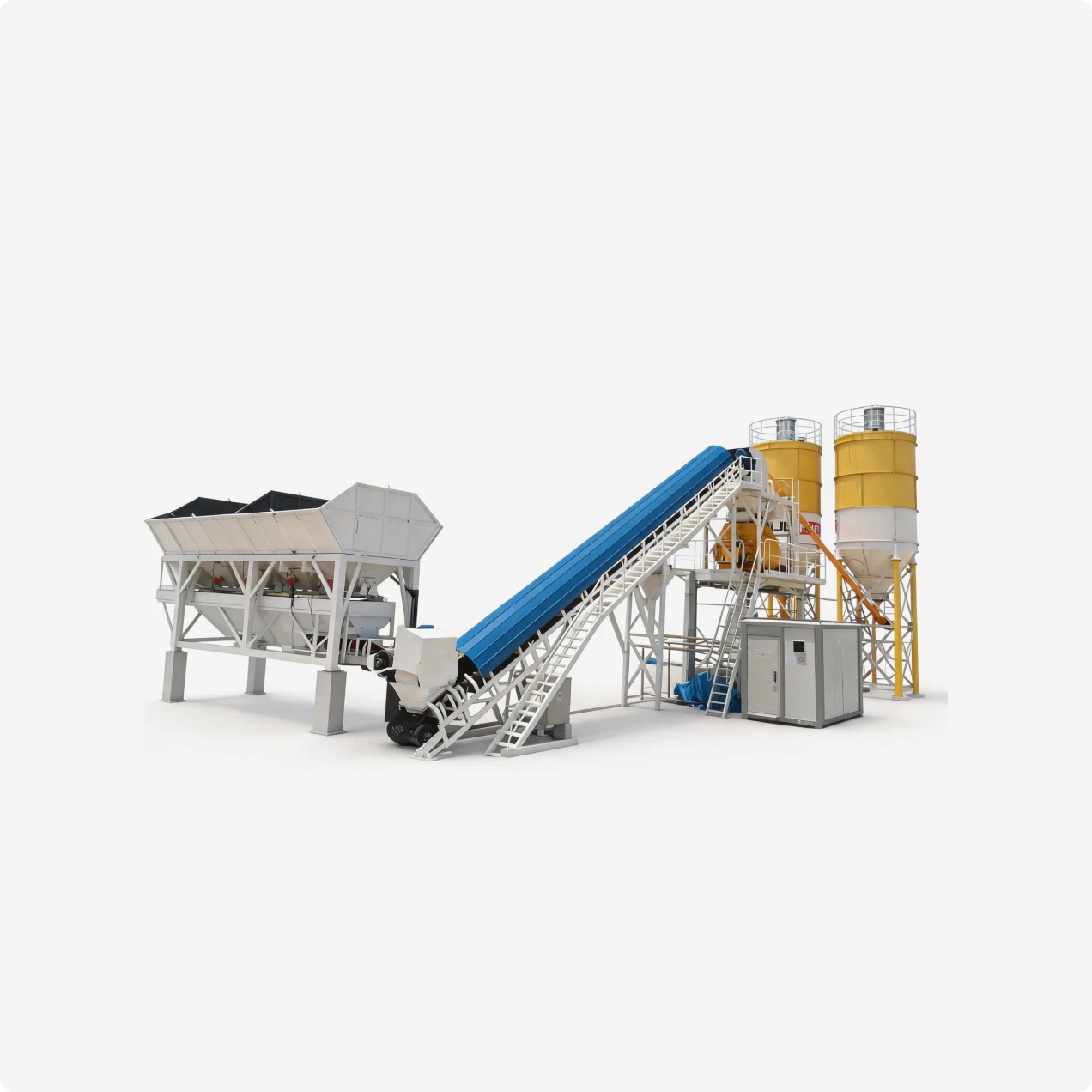 CBP60S (HZS60) Stationary Concrete Batching Plant — 60 m³/h