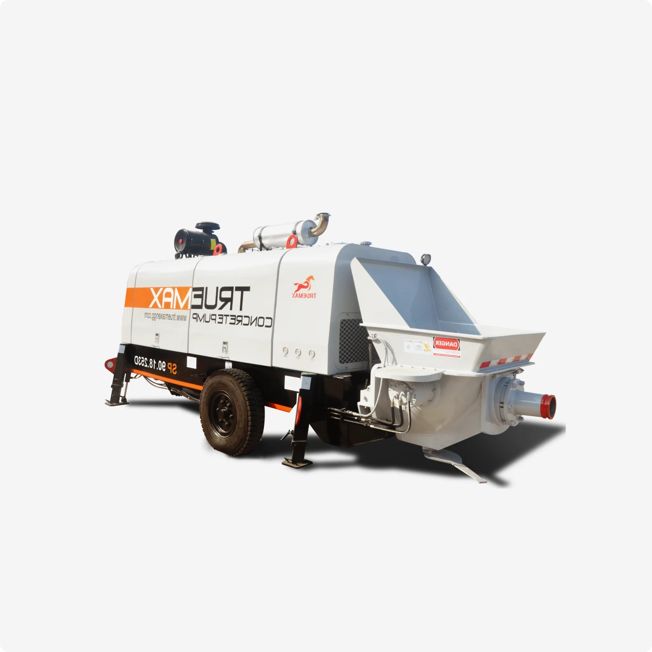 SP90.18.253D Stationary Concrete Pump — Diesel Pump for Mid- to High-Rise Buildings